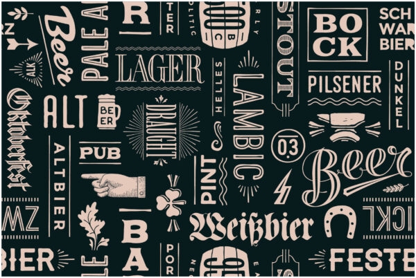 ToF Behang bier bord met verschillende namen