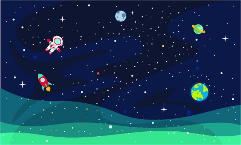 ToF Behang ruimtevaart