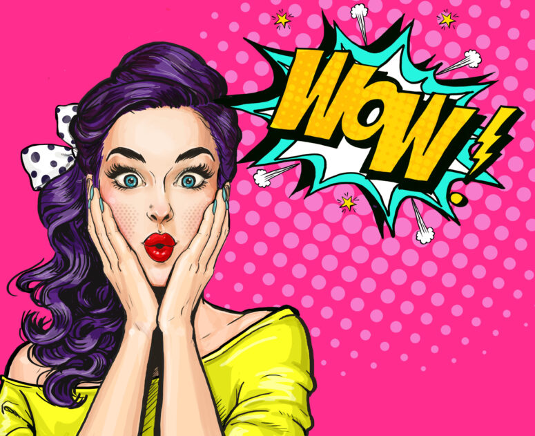 ToF Behang vrouw getekend in kleur