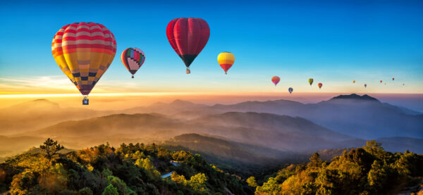 ToF Behang natuur luchtballonen