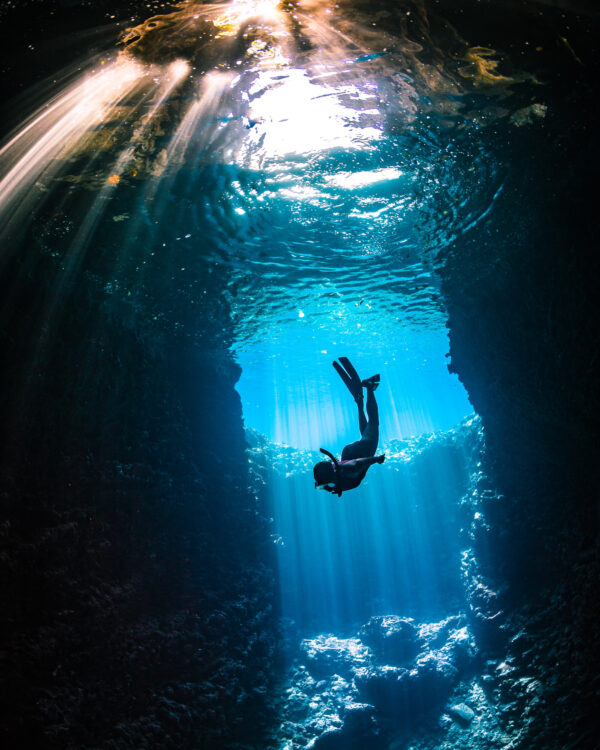 ToF Fotobehang onder water duiker
