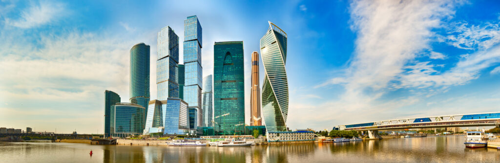 ToF Behang skyline gebouwen in Moskou