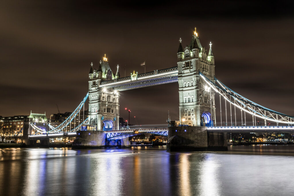 ToF Fotobehang stad Londen bij nacht