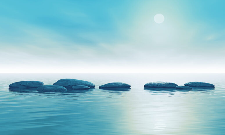 ToF Behang stenen groot in het water