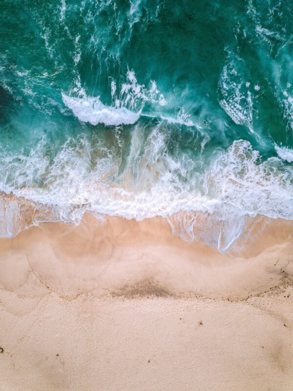 ToF Behang strand zand en zee bovenaanzicht