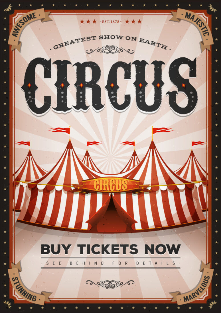 ToF Behang vintage circusbord