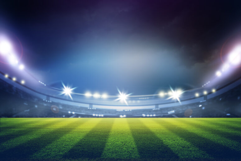 ToF Behang voetbalstadion in de avond