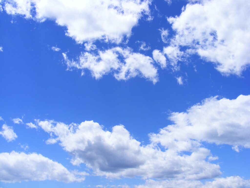 ToF Behang wolken met blauwe lucht