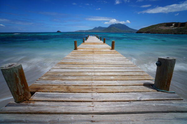 ToF Behang strand met planken pad