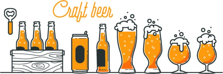 ToF Behang bier in kleur getekend