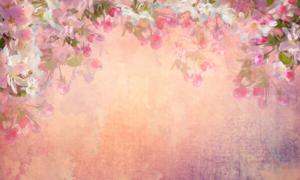 ToF Behang bloemen roze