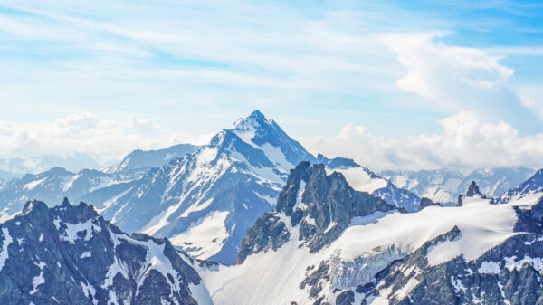ToF Fotobehang sneeuwbergen in de Alpen