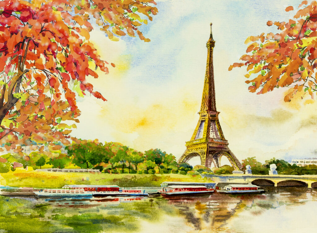 ToF Behang Parijs Eiffeltoren schilderij