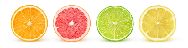 ToF Fotobehang fruit sinaasappel, grapefruit, limoen en citroen