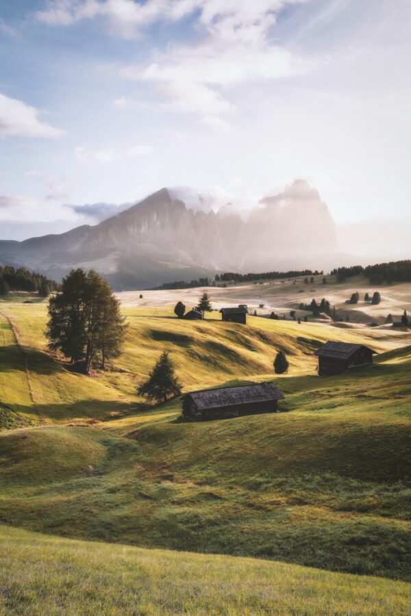 ToF Fotobehang landschap Italie met bergen