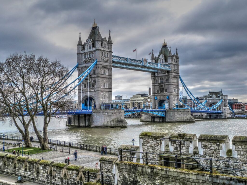 ToF Fotobehang brug Tower Bridge met stad, Londen