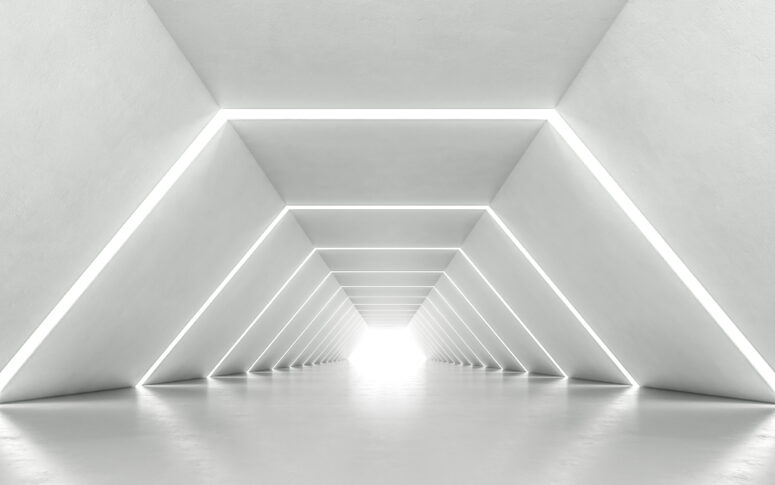 ToF Fotobehang modern witte doorgang