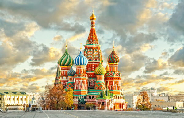 ToF Fotobehang gebouwen kathedraal gekleurd in Rusland