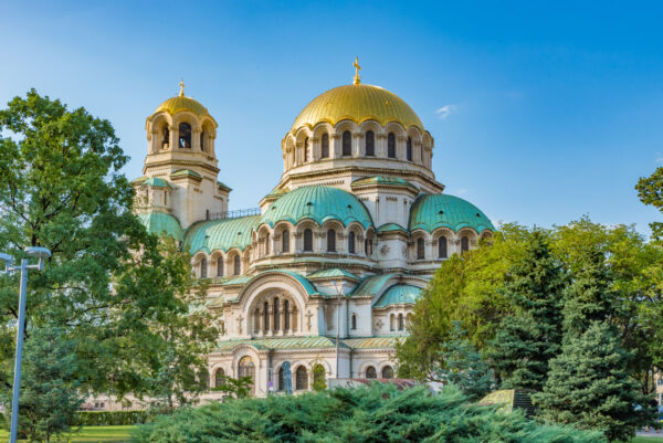 ToF Fotobehang stad Kathedraal Nevski in Bulgarije