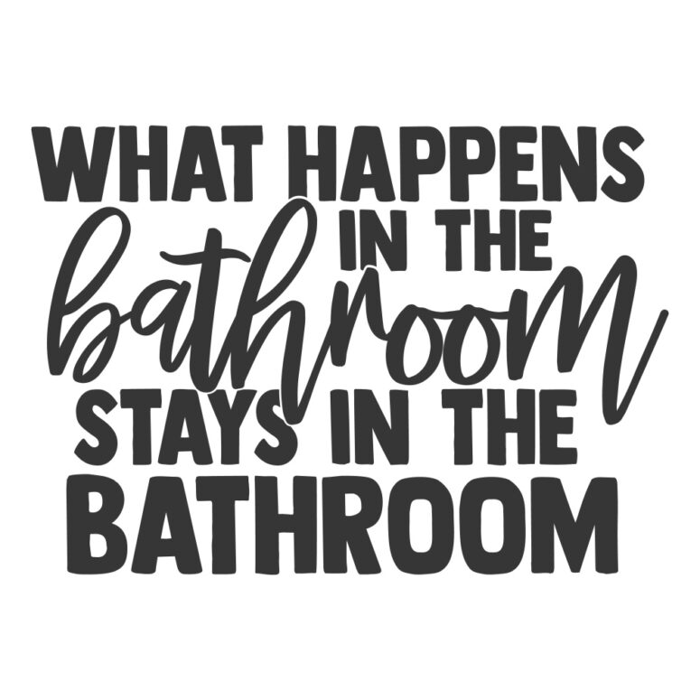 ToF Behang tekst wat gebeurt in de badkamer?.