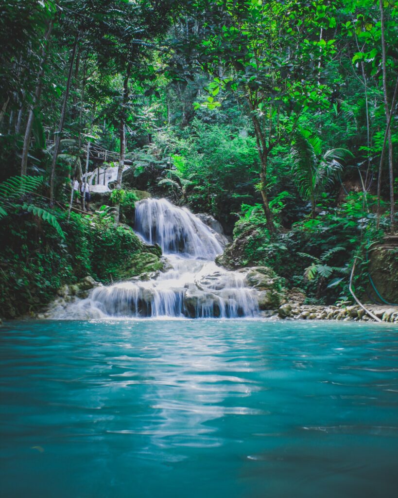 ToF Fotobehang waterval in tropisch bos