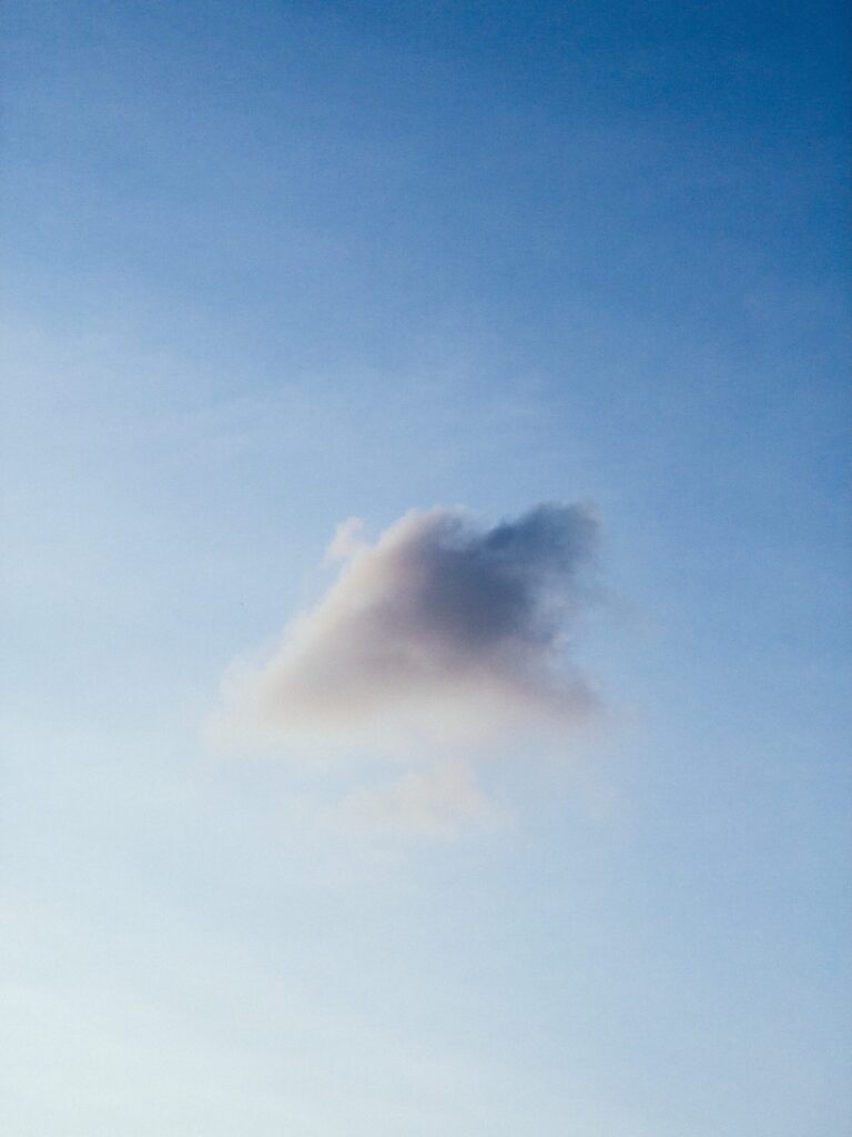 ToF Behang wolkenlucht blauw met wolk