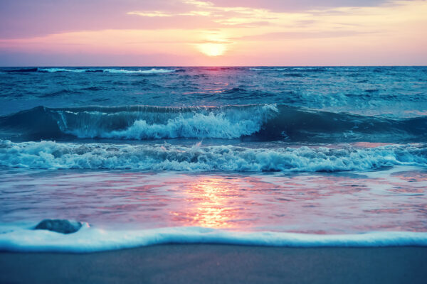 ToF Fotobehang zonsopkomst op het strand