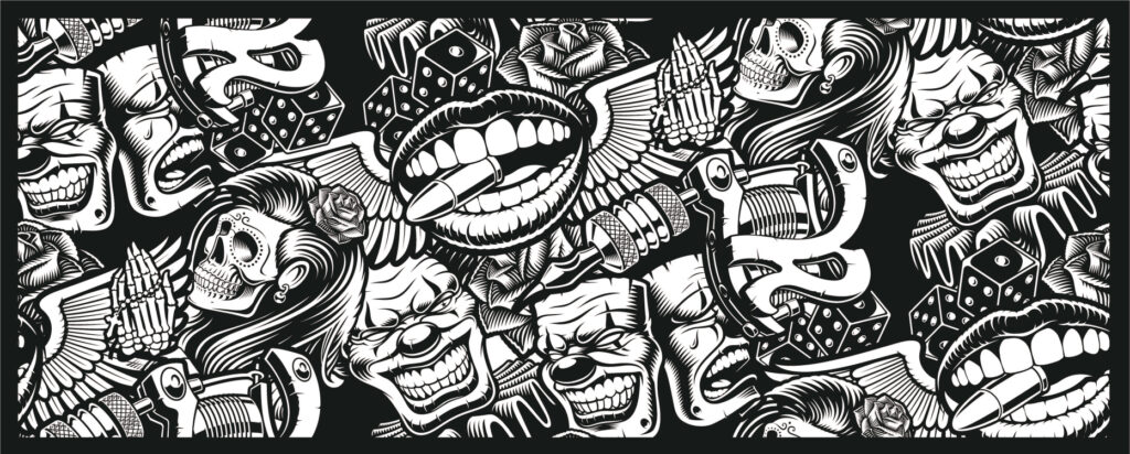 ToF Behang kunst graffiti stoer zwart-wit