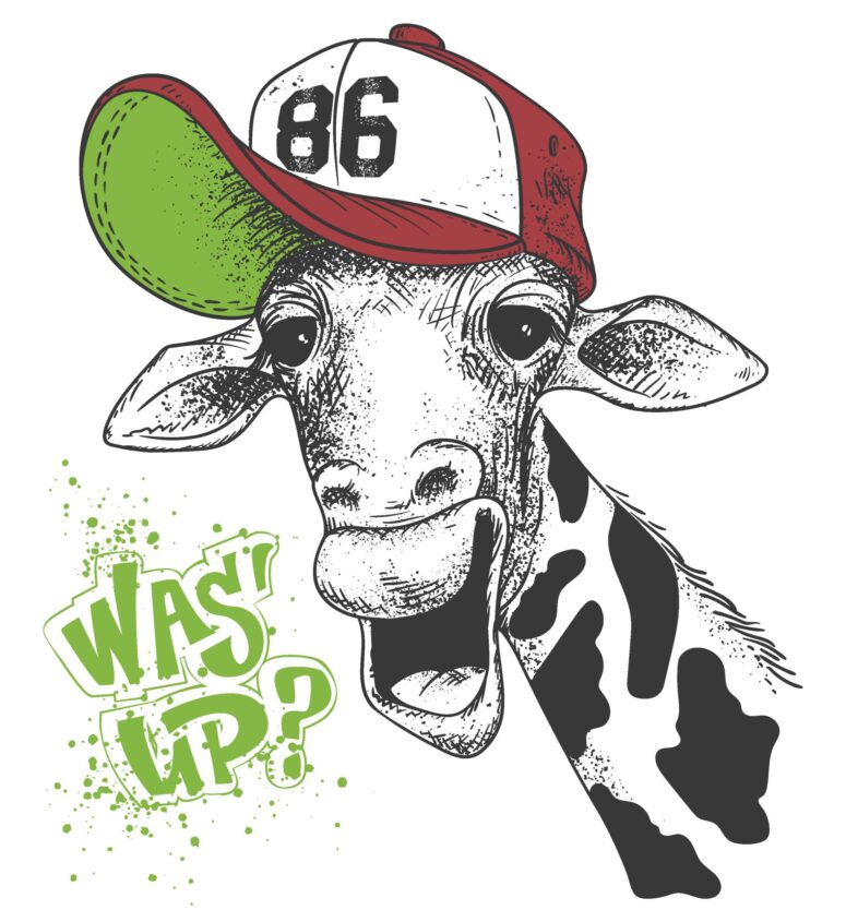 ToF Behang giraffe met pet