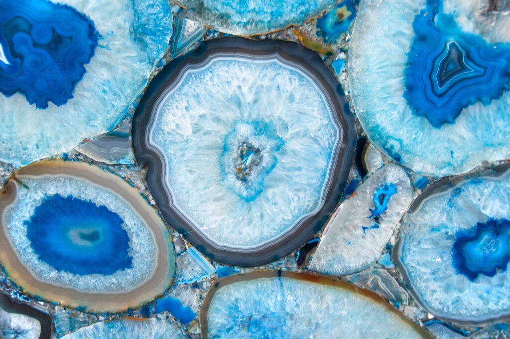 ToF Fotobehang natuur blauwe luxe marmeren textuur