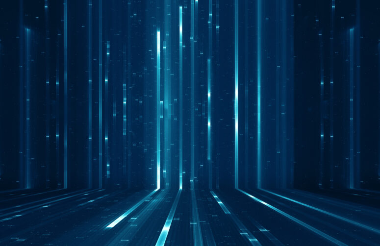 ToF Behang modern blauwe strepen