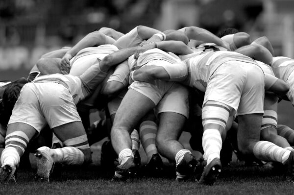 ToF Fotobehang sport melee tijdens een rugbywedstrijd