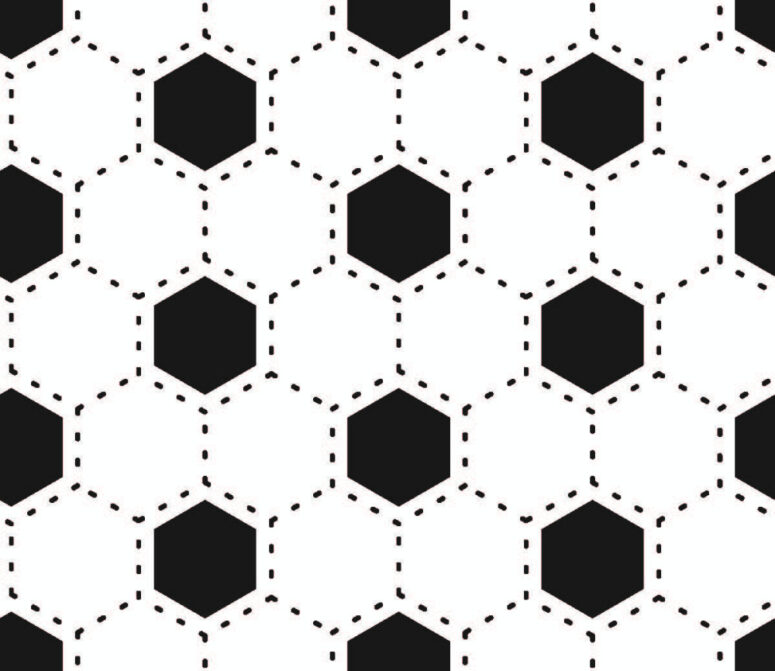 ToF Behang sport patroon voetbal zwart-wit