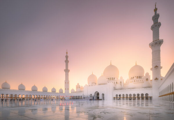 ToF Fotobehang cultuur uitzicht op Sheikh Zayed Grand Mosque Abu-Dhabi VAE