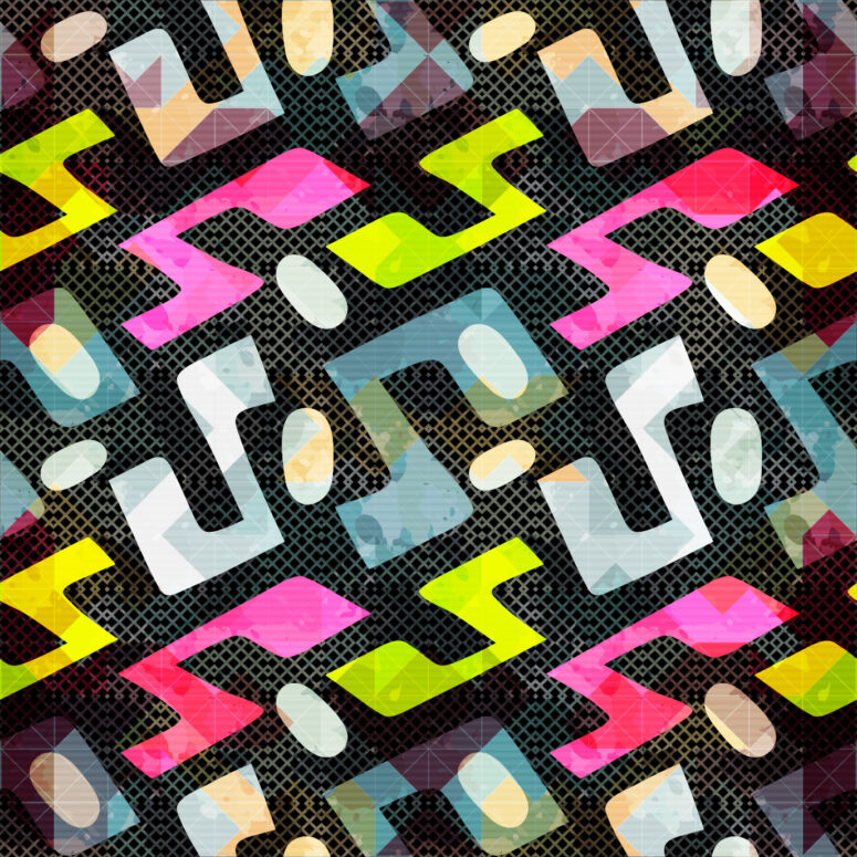 ToF Behang graffiti gekleurde vormen