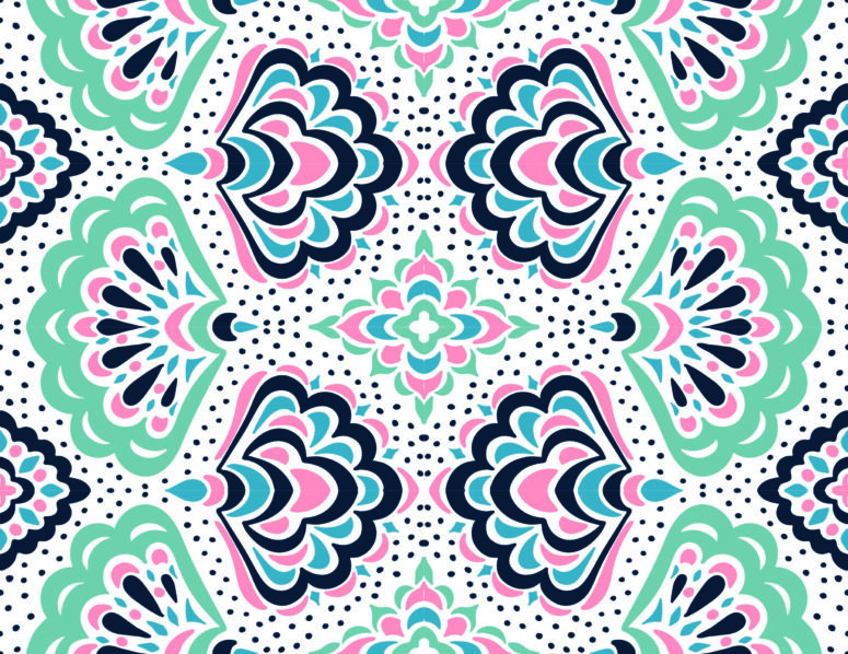 ToF Behang bohemian geometrisch folklore ornament