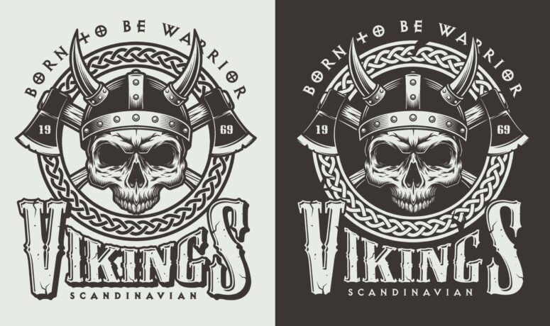 ToF Behang Viking in zwart en groen