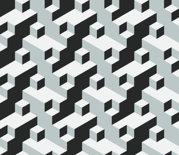 ToF Behang kunst stijl isometrisch patroon