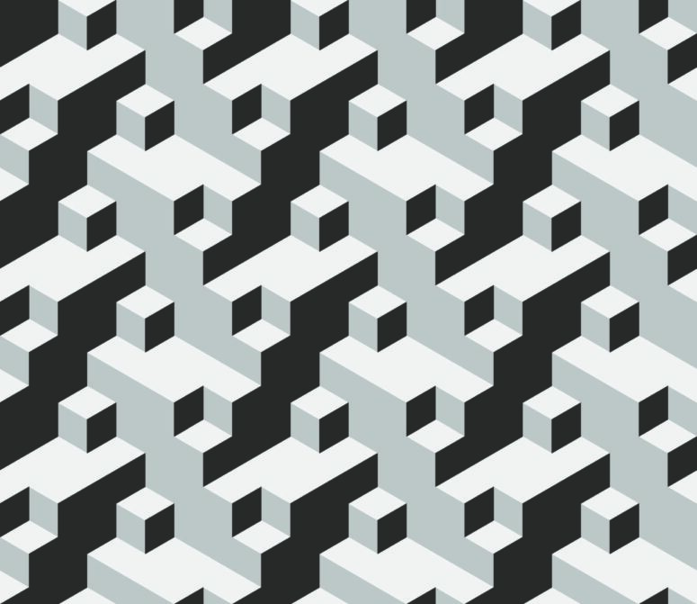 ToF Behang kunst stijl isometrisch patroon