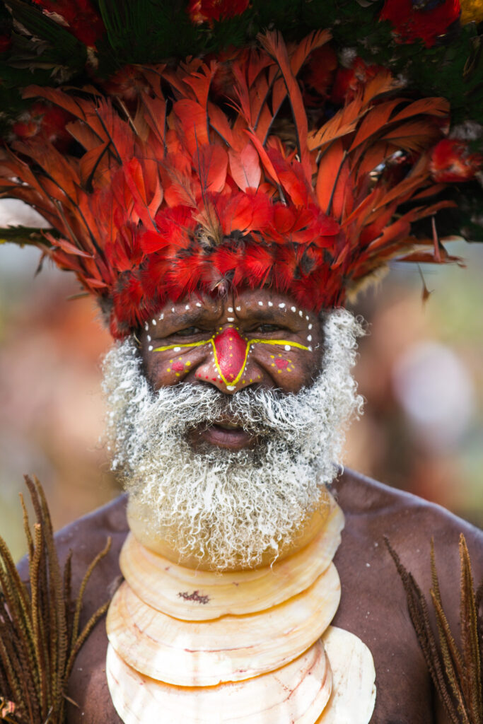ToF Fotobehang cultuur stammen op culturele show Mt Hagen in Papoea-Nieuw-Guinea