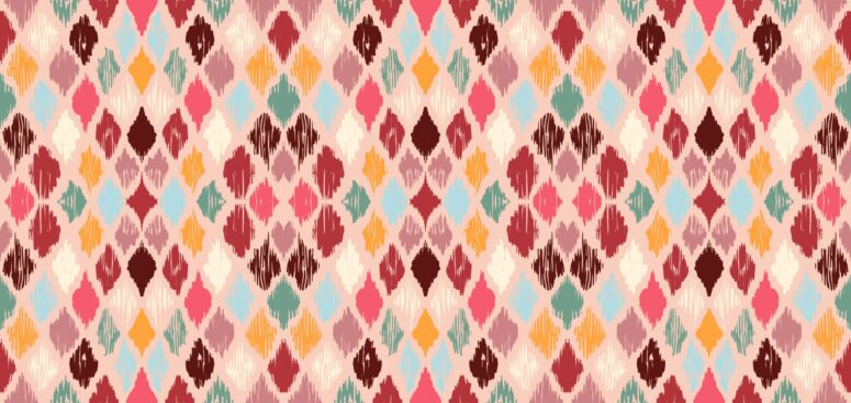 ToF Behang bohemian naadloos gestreept patroon in Azteekse stijl