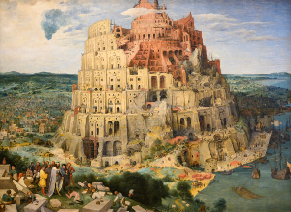 ToF Behang schilderij De Toren van Babel, Pieter Bruegel