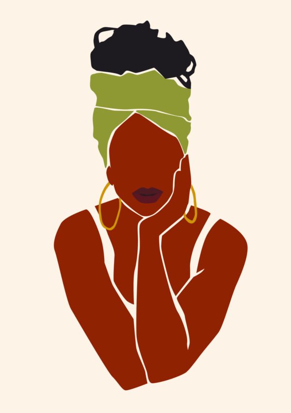 ToF Behang kunst abstracte Afrikaanse vrouw