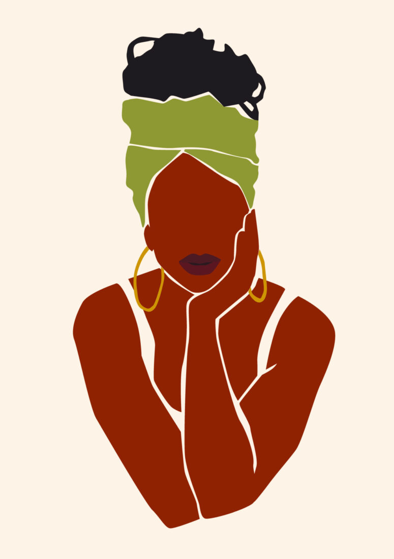 ToF Behang kunst abstracte Afrikaanse vrouw