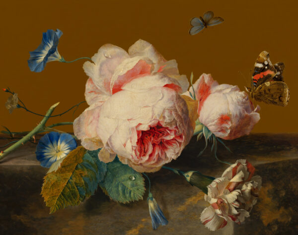 ToF Behang schilderij stilleven Tulpen en rozen