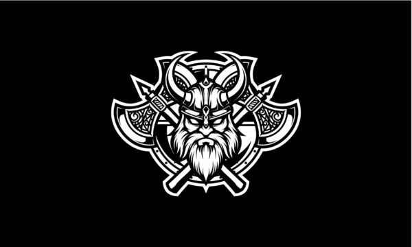 ToF Behang mensen Viking logo met krijger