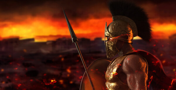 ToF Fotobehang mensen Romeinse soldaat op slagveld