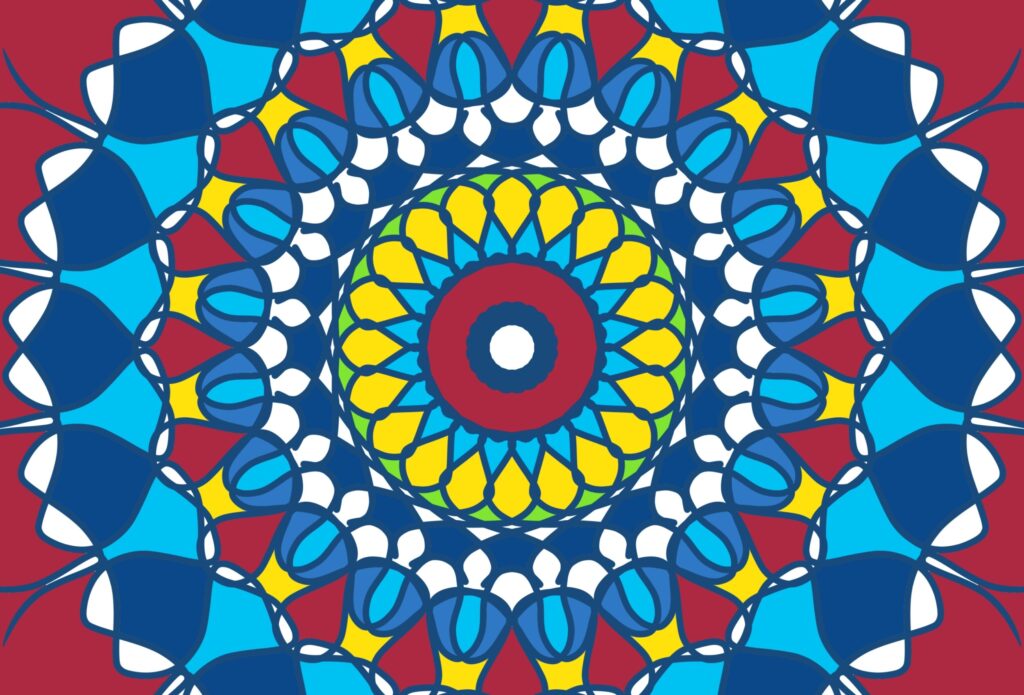 ToF Behang bohemian illustratie gekleurd patroon