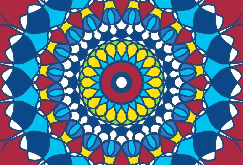 ToF Behang bohemian illustratie gekleurd patroon