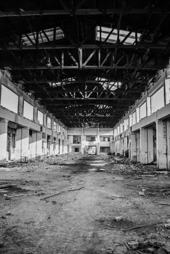 ToF Fotobehang industrieel verlaten fabriek